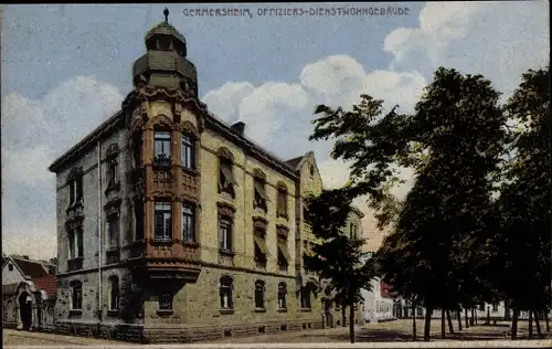 Ak Germersheim in Rheinland Pfalz, Offiziers Dienstwohngebäude