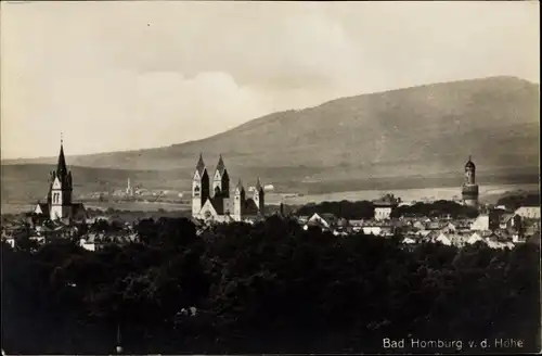 Ak Bad Homburg vor der Höhe, Panorama vom Ort