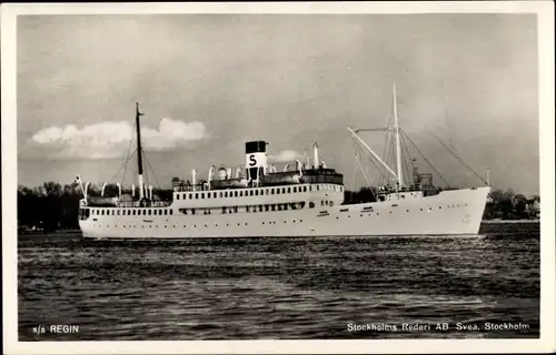 Ak Dampfer SS Regin, Stockholms Rederi Ab Svea