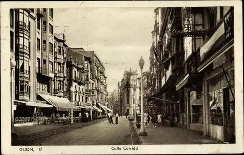 Ak Gijón Asturien Spanien, Calle Corrida