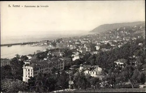 Ak San Remo Ligurien, Panorama da levante