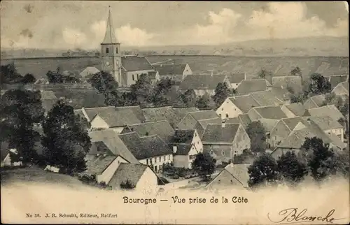 Ak Bourogne Territoire de Belfort, Vue prise de la Cote