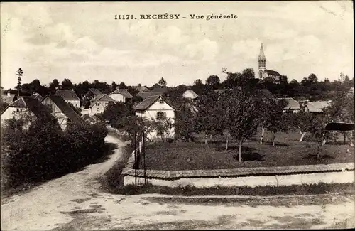 Ak Rechésy Territoire de Belfort, Vue générale