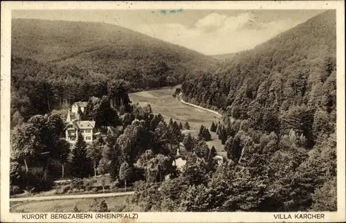 Ak Bad Bergzabern Rheinland Pfalz, Villa Karcher