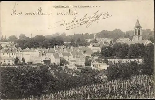 Ak Cormeilles en Parisis Val d'Oise, Vue d'ensemble