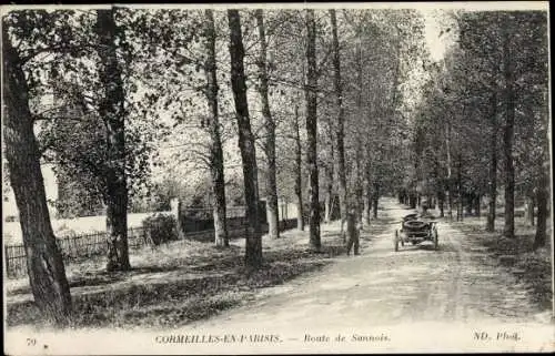 Ak Cormeilles en Parisis Val d'Oise, Route de Sannois