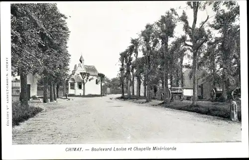 Ak Chimay Wallonien Hennegau, Boulevard Louise et Chapelle Miséricorde