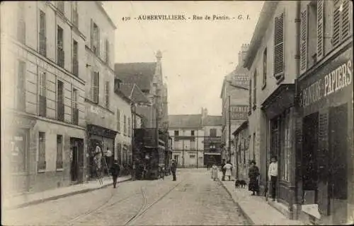 Ak Aubervilliers Seine Saint Denis, Rue de Pantin, Geschäfte