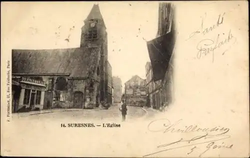 Ak Suresnes Hauts de Seine, L'Eglise