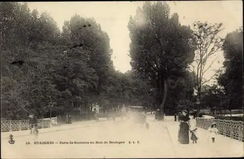 Ak Suresnes Hauts de Seine, Porte de Suresnes au Bois de Boulogne