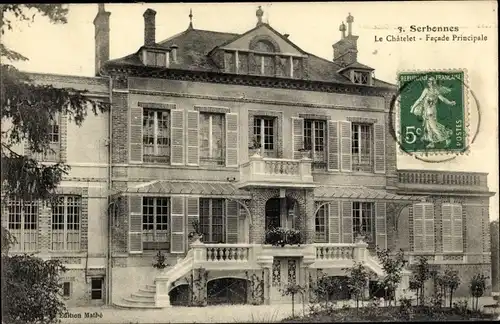 Ak Serbonnes Yonne, Le Chatelet, Facade Principale