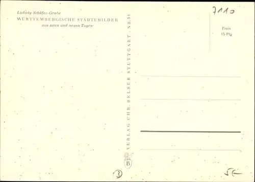 Künstler Ak Schäfer-Grohe, Ludwig, Öhringen im Hohenlohekreis, Ansicht vom Schloss