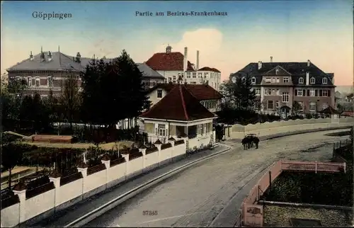 Ak Göppingen in Baden Württemberg, Partie am Bezirkskrankenhaus