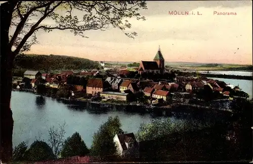 Ak Mölln in Schleswig Holstein, Blick auf den Ort mit Umgebung