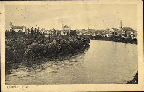 Ak Lauingen an der Donau Schwäbische Alb, Stadtpanorama