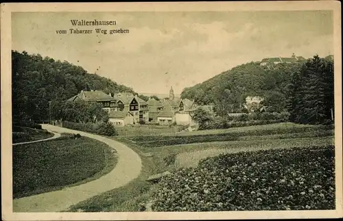 Ak Waltershausen im Thüringer Becken, Panorama vom Tabarzer Weg