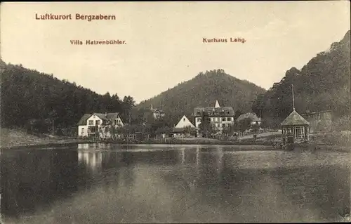 Ak Bad Bergzabern Rheinland Pfalz, Villa Hatzenbühler, Kurhaus Lang