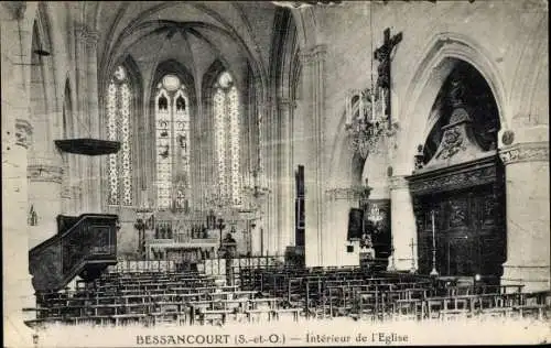 Ak Bessancourt Val d'Oise, Interieur de l'Eglise