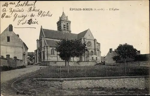 Ak Epiais Rhus Val d'Oise, L'Eglise