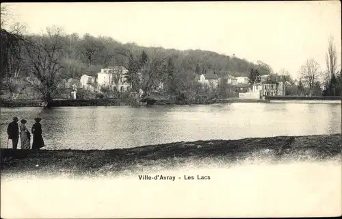 Ak Ville d'Avray Hauts de Seine, Les Lacs, Vue générale