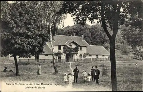 Ak Saint Cloud Hauts de Seine, Ancienne Maison du Piqueur, Maison du Garde