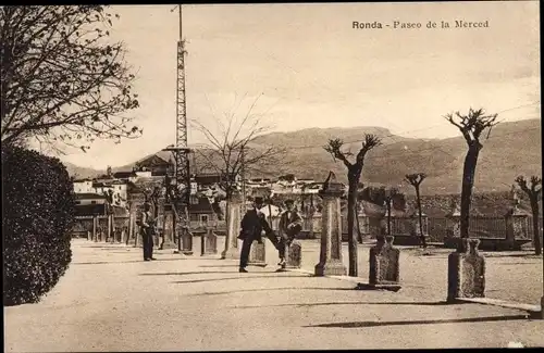 Ak Ronda Andalusien Spanien, Paseo de la Merced