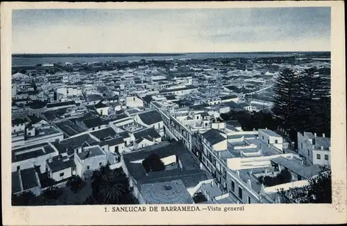 Ak Sanlúcar de Barrameda Andalusien Spanien, Vista general