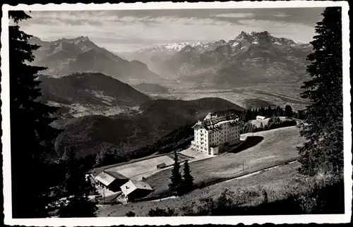 Ak Leysin Kt. Waadt Schweiz, Les Chamois, Hotel, Vue générale