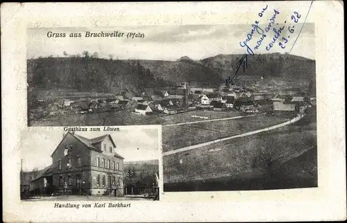 Ak Bruchweiler Pfalz, Panorama, Gasthaus zum Löwen, Handlung