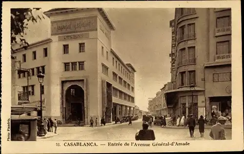 Ak Casablanca Marokko, Avenue General d'Amade, Compagnie Algerienne