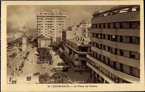 Ak Casablanca Marokko, La Place de France, bus