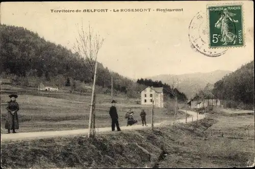 Ak Territoire de Belfort, Le Rosemont Restaurant, vue de la rue