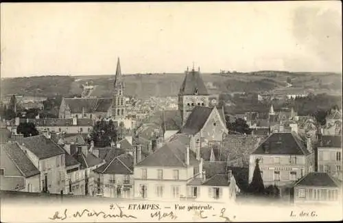 Ak Etampes Essonne, Vue générale