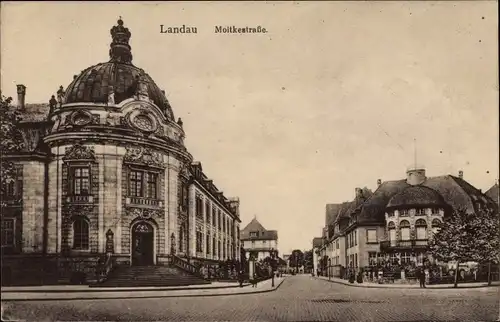 Ak Landau in der Pfalz, Blick in die Moltkestraße 