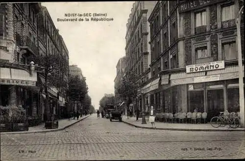 Ak Noisy le Sec Seine Saint Denis, Boulevard de la Republique, Degustation Romano