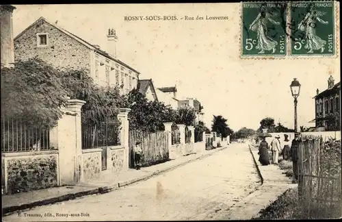 Ak Rosny sous Bois Seine Saint Denis, Rue des Louvettes