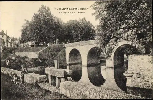 Ak Magnac Laval Haute Vienne, Le Pont de la Brane