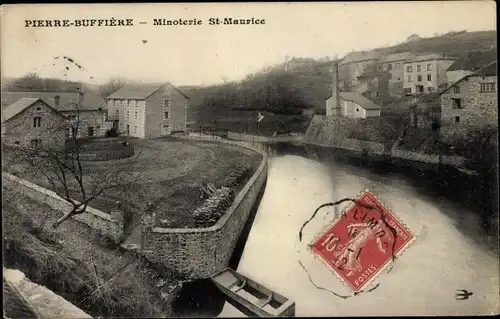 Ak Pierre Buffiere Haute Vienne, Minoterie St. Maurice