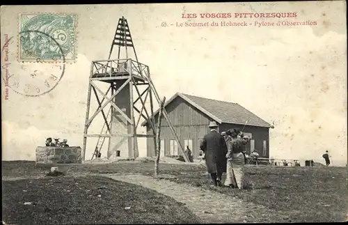 Ak Lothringen Vosges, Le Sommet du Hohneck, Pylone d'Observation