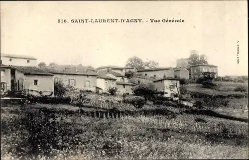 Ak Saint Laurent d'Agny Rhône, Vue generale, Blick auf den Ort