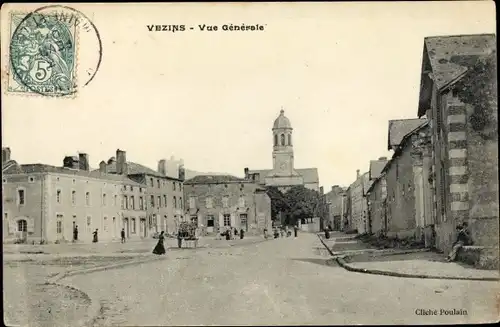 Ak Vezins Maine et Loire, Vue generale