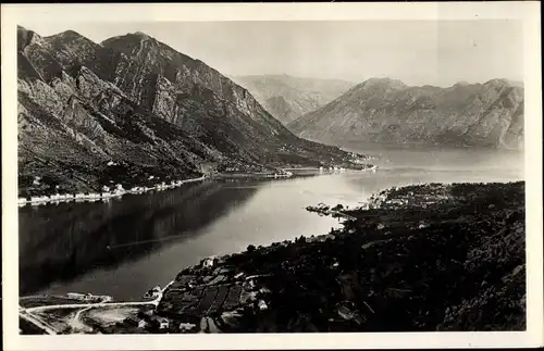 Ak Kotor Montenegro, Blick auf die Bucht