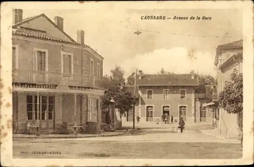 Ak Caussade Tarn et Garonne, Avenue de la Gare