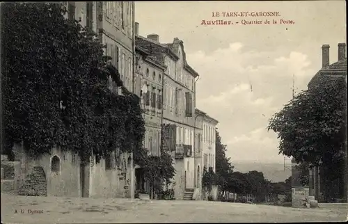 Ak Auvillar Tarn et Garonne, Quartier de la Poste
