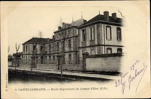 Ak Castelsarrazin Tarn et Garonne, Ecole Superieure de Jeunes Filles