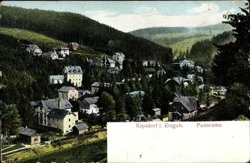 Ak Kipsdorf Altenberg im Erzgebirge, Blick auf den Ort mit Umgebung