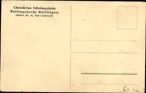 Ak Möttlingen Bad Liebenzell im Schwarzwald, Christliches Erholungsheim Rettungsarche Möttlingen