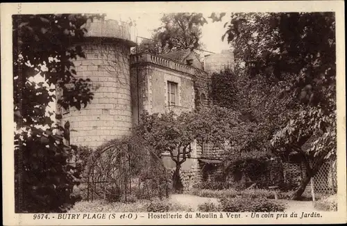 Ak Butry Plage Val d'Oise, Hostellerie du Moulin a Vent