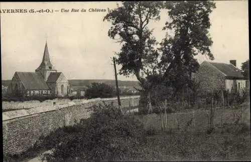 Ak Avernes Val d'Oise, Une Rue du Chateau