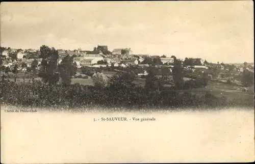 Ak Saint Sauveur Yonne, Vue générale, Blick auf den Ort